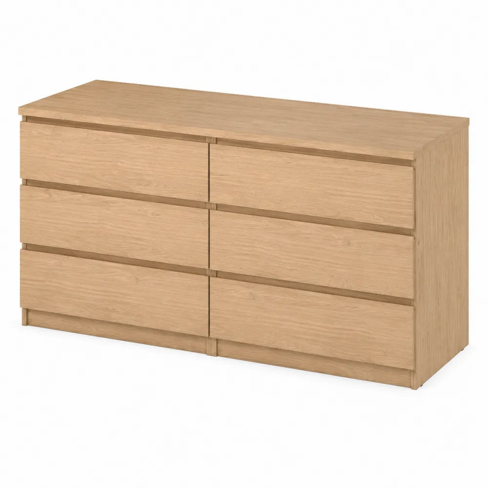 Cassettiera in Legno 6 Cassetti 120x75x40 cm