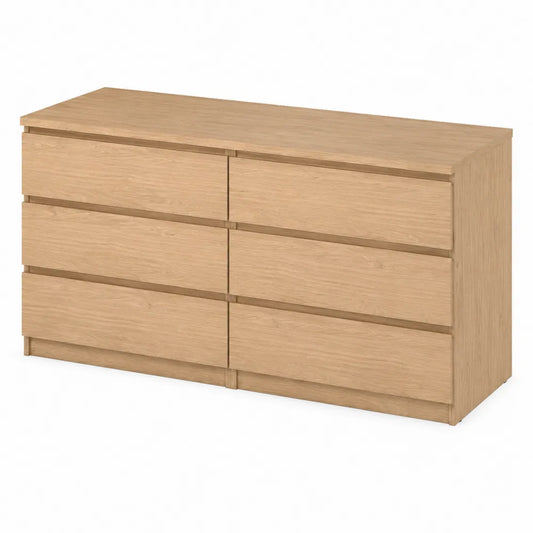 Cassettiera in Legno 6 Cassetti 120x75x40 cm